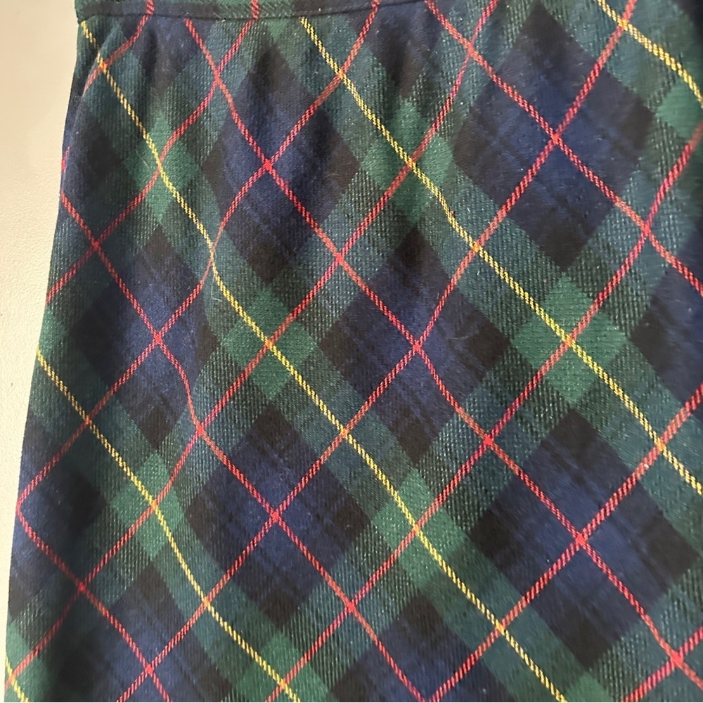 Vintage Prestige of Boston Plaid Skirt - Green and Red - Picture 2 of 7